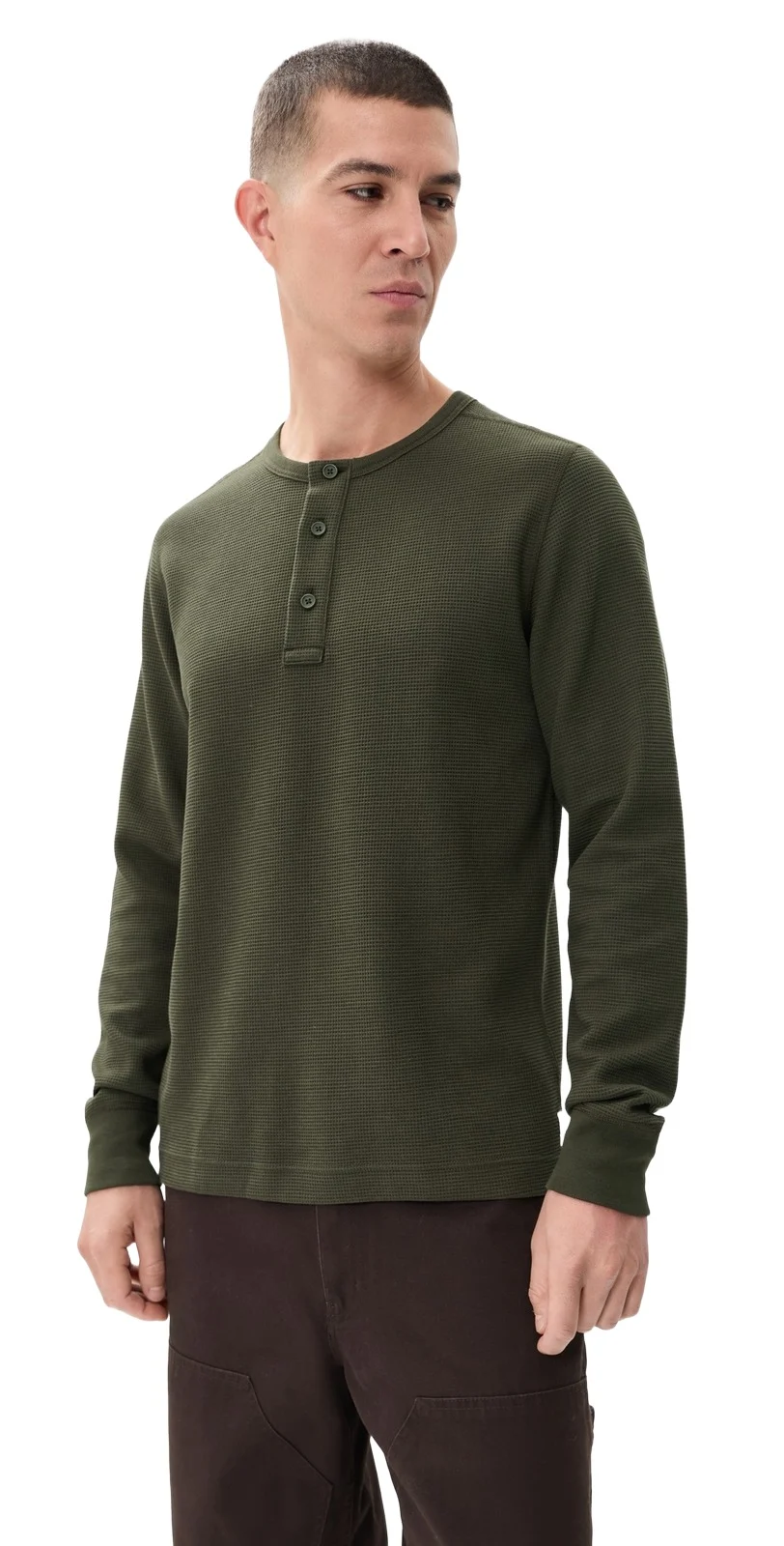 REIGNING CHAMP Lightweight Waffle Standard Henley