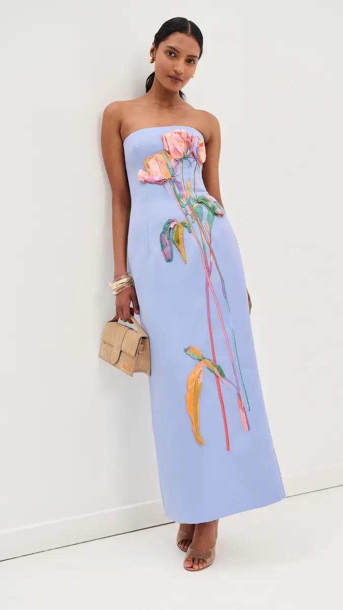 LEO LIN Rayna Embroidered Bustier Maxi Dress | Thumbnail 2