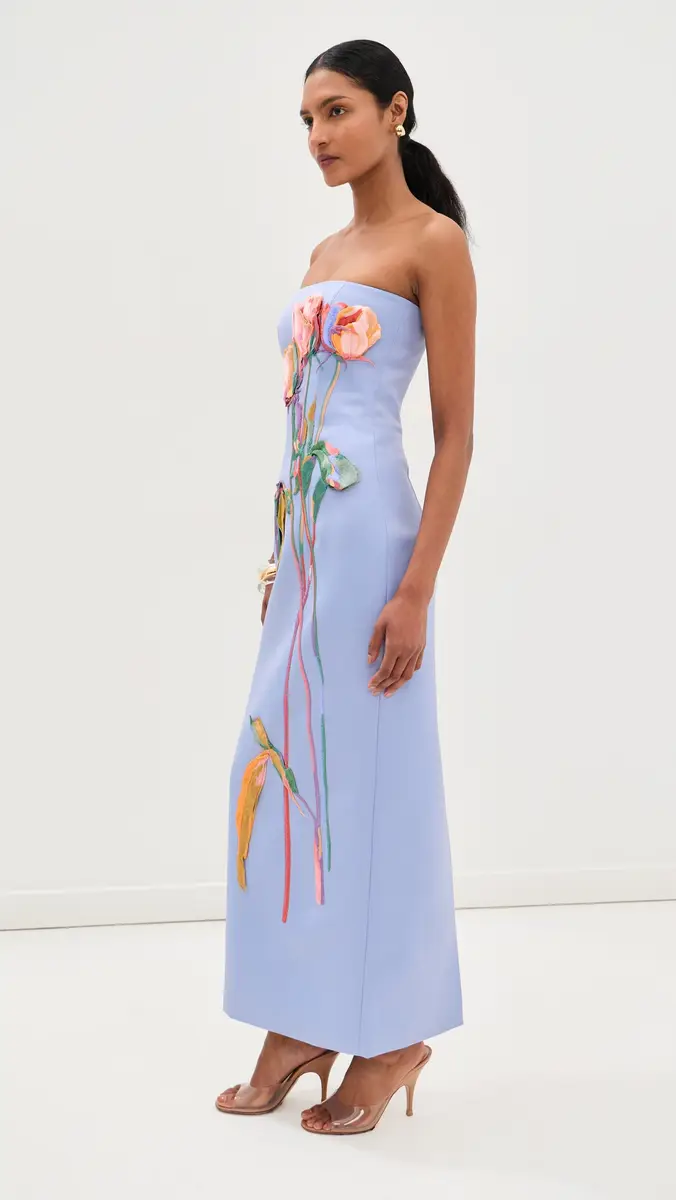 LEO LIN Rayna Embroidered Bustier Maxi Dress | Thumbnail 4