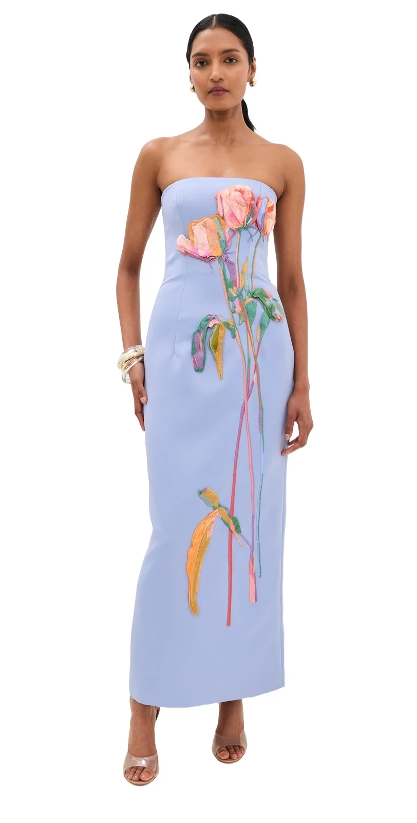Rayna Embroidered Bustier Maxi Dress