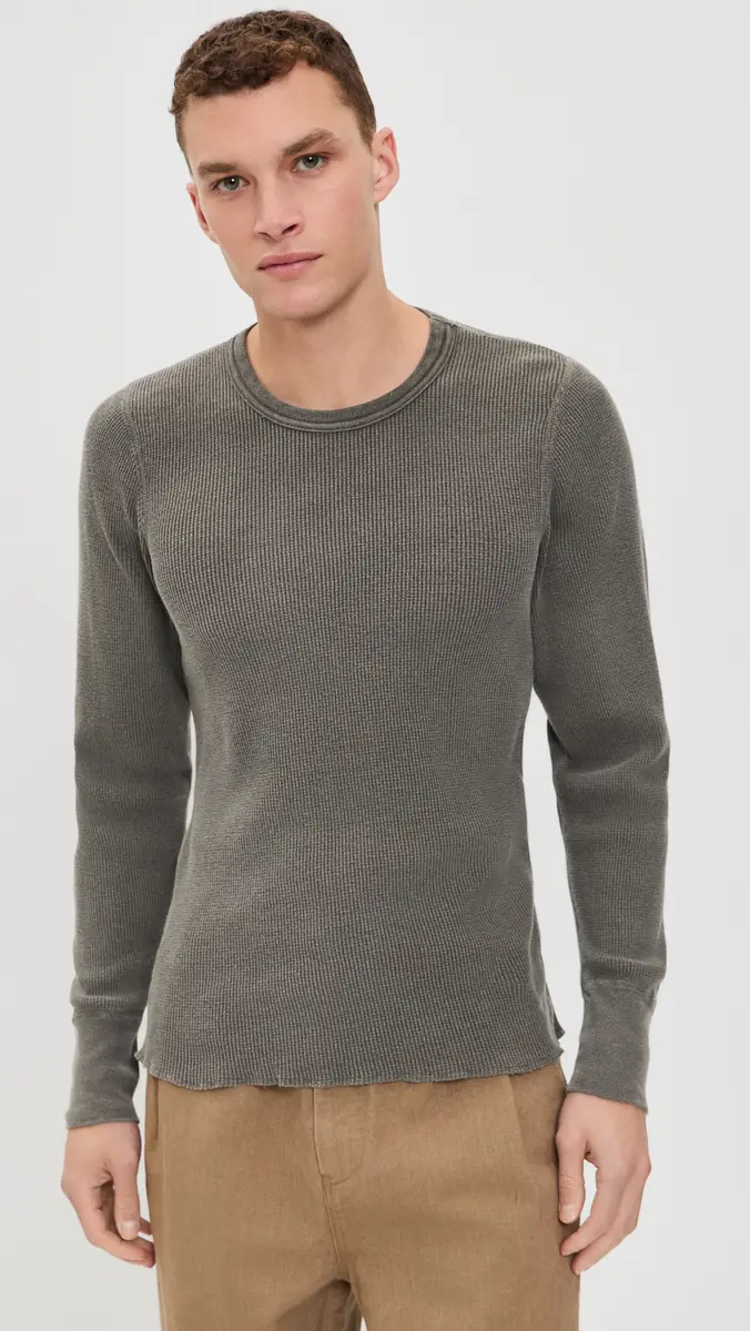 Aaron Levine Thermal Long Sleeve Waffle Tee | Thumbnail 2 Aaron Levine Thermal Long Sleeve Waffle Tee | Thumbnail 2