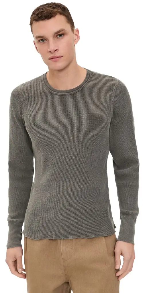 Aaron Levine Thermal Long Sleeve Waffle Tee