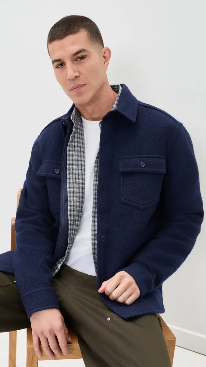 REIGNING CHAMP Boiled Wool Warden Standard Overshirt | Thumbnail 2 REIGNING CHAMP Boiled Wool Warden Standard Overshirt | Thumbnail 2
