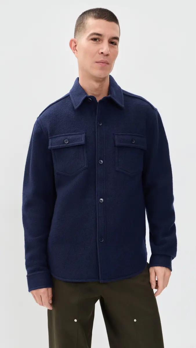 REIGNING CHAMP Boiled Wool Warden Standard Overshirt | Thumbnail 3 REIGNING CHAMP Boiled Wool Warden Standard Overshirt | Thumbnail 3