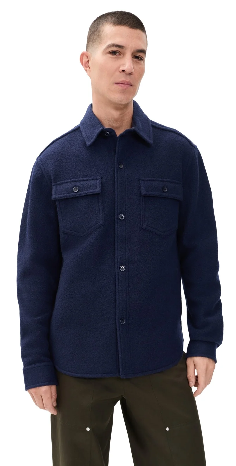 REIGNING CHAMP Boiled Wool Warden Standard Overshirt