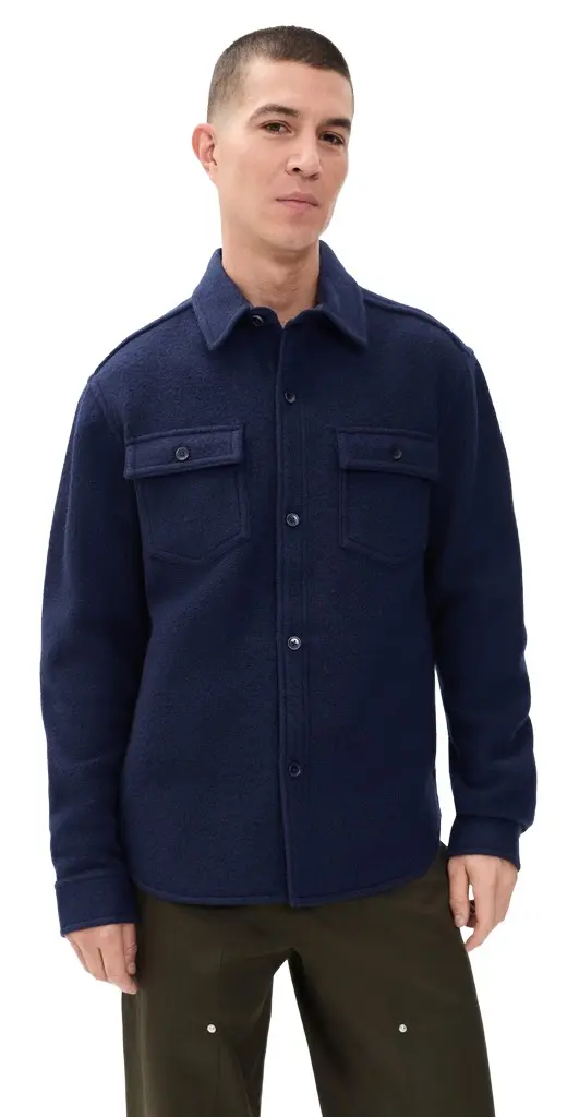 REIGNING CHAMP Boiled Wool Warden Standard Overshirt