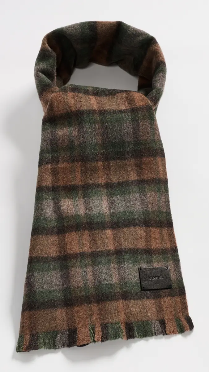 Vince Brushed Merino Bateman Plaid Scarf | Thumbnail 2 Vince Brushed Merino Bateman Plaid Scarf | Thumbnail 2