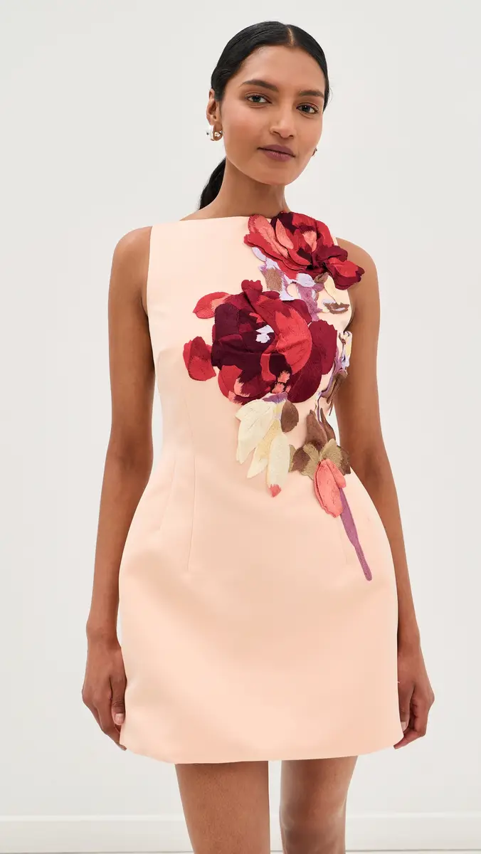 LEO LIN Ali Embroidered Boat Neck Mini Dress | Thumbnail 2 LEO LIN Ali Embroidered Boat Neck Mini Dress | Thumbnail 2