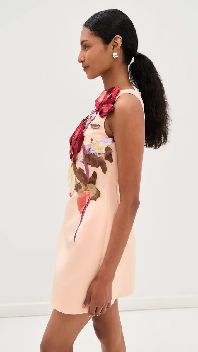 LEO LIN Ali Embroidered Boat Neck Mini Dress | Thumbnail 4 LEO LIN Ali Embroidered Boat Neck Mini Dress | Thumbnail 4