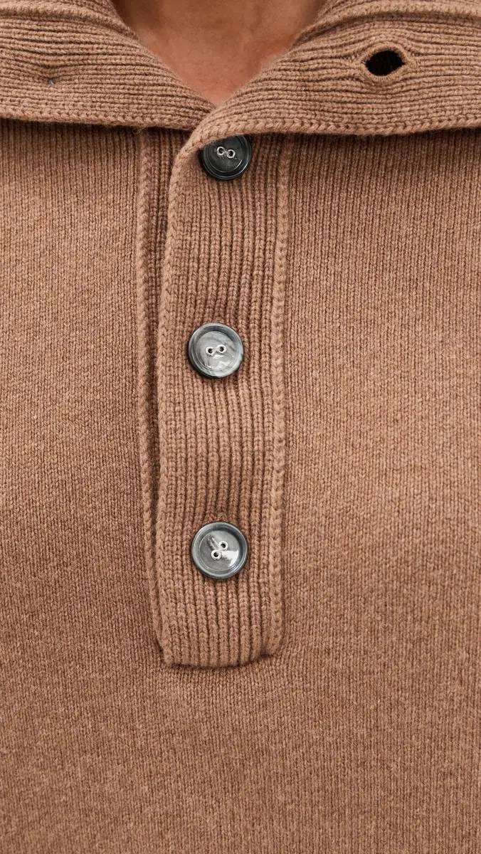 AMI High Buttoned Collar Sweater | Thumbnail 6 AMI High Buttoned Collar Sweater | Thumbnail 6