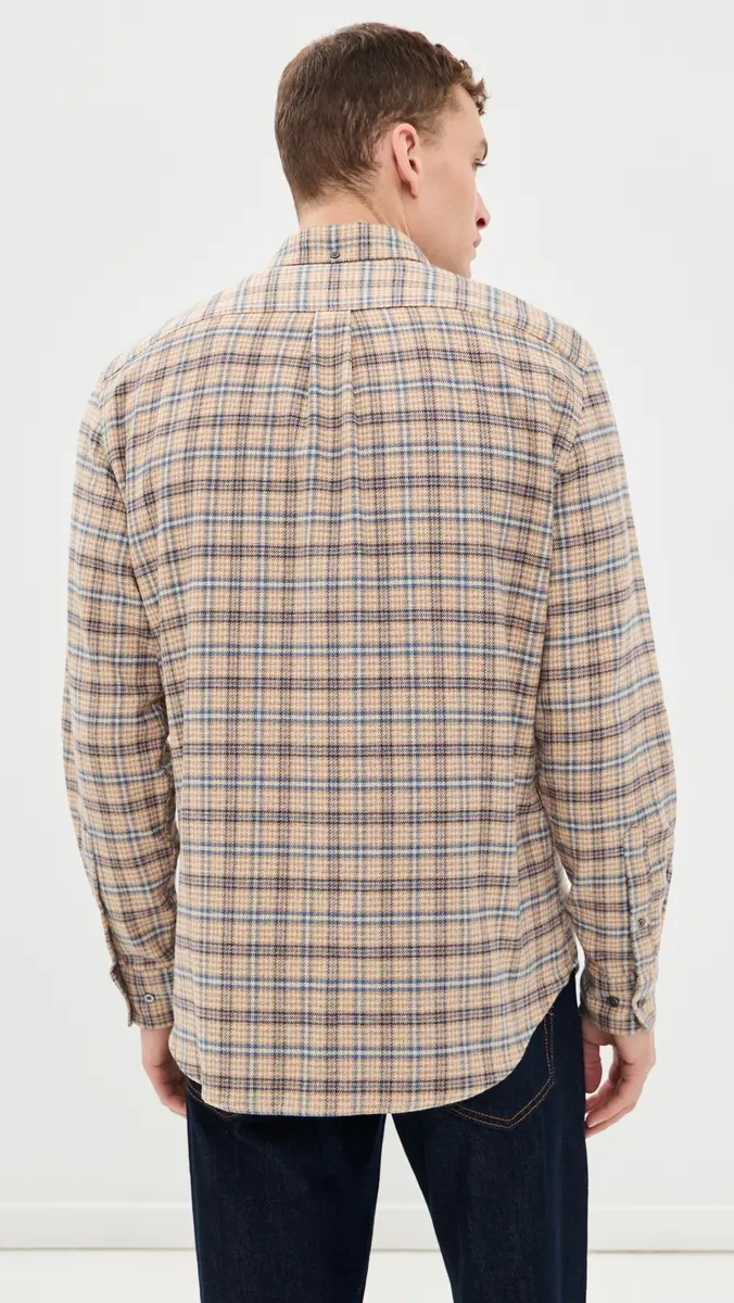 Portuguese Flannel Cedar Shirt | Thumbnail 3