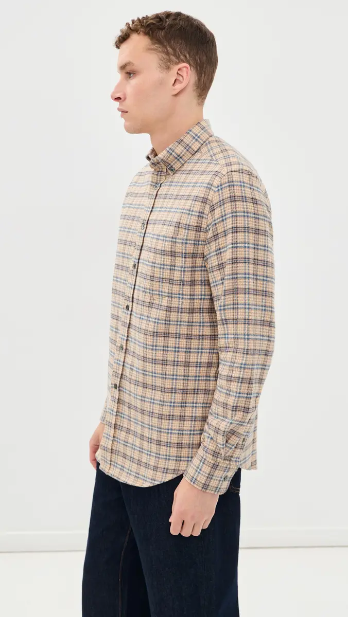 Portuguese Flannel Cedar Shirt | Thumbnail 4