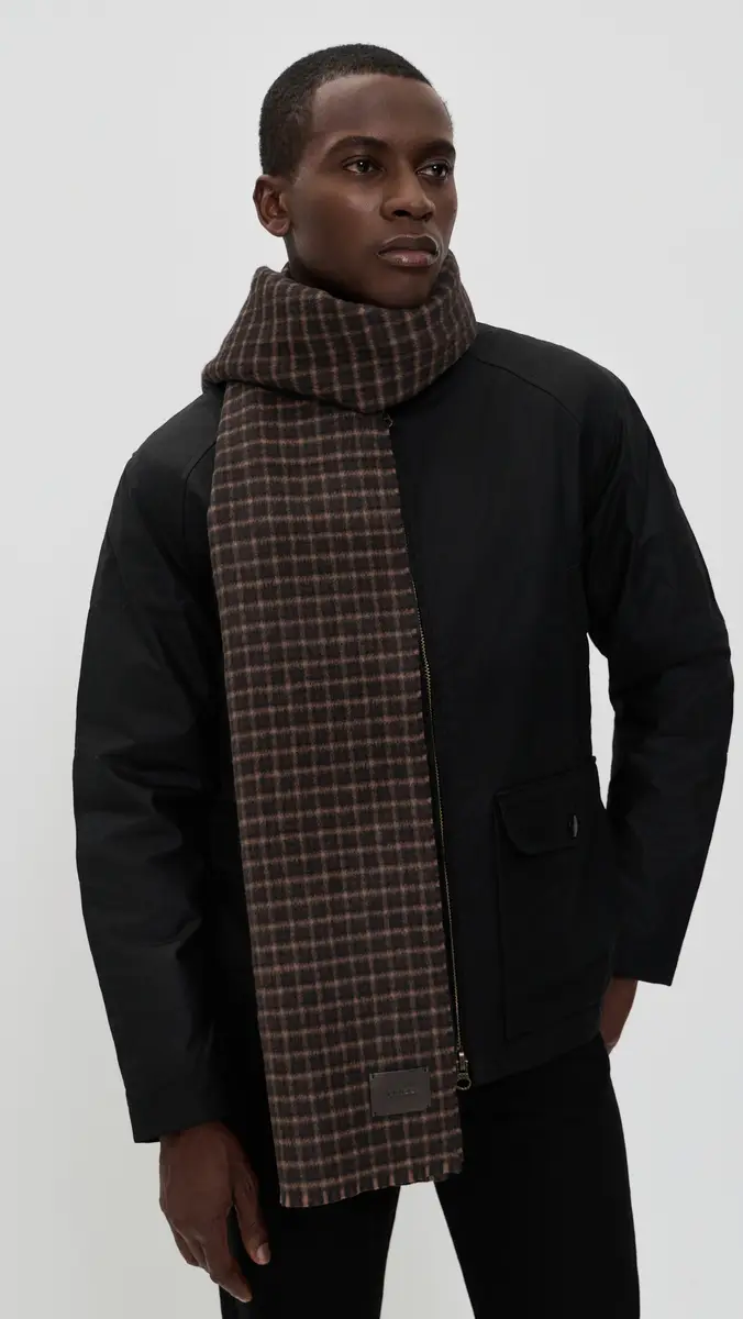 Vince Double Face Carnes Plaid Scarf | Thumbnail 3 Vince Double Face Carnes Plaid Scarf | Thumbnail 3