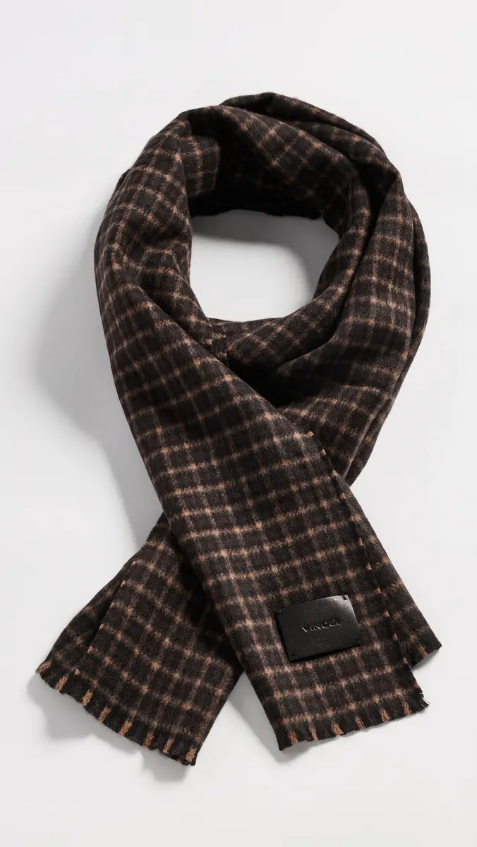 Vince Double Face Carnes Plaid Scarf | Thumbnail 4 Vince Double Face Carnes Plaid Scarf | Thumbnail 4