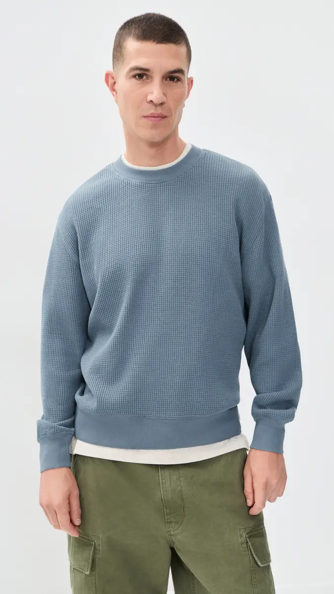 Madewell Waffle Crewneck | Thumbnail 3 Madewell Waffle Crewneck | Thumbnail 3