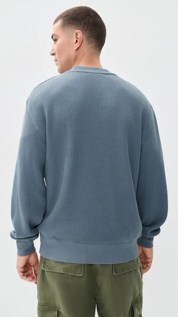 Madewell Waffle Crewneck | Thumbnail 4 Madewell Waffle Crewneck | Thumbnail 4