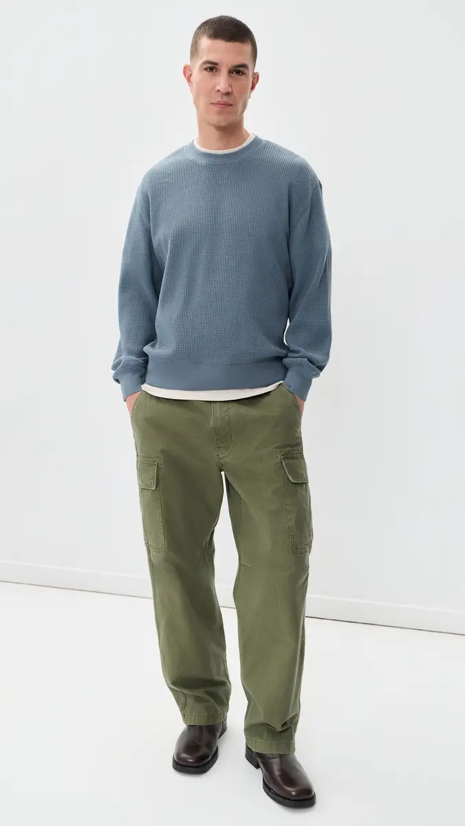 Madewell Waffle Crewneck | Thumbnail 6 Madewell Waffle Crewneck | Thumbnail 6