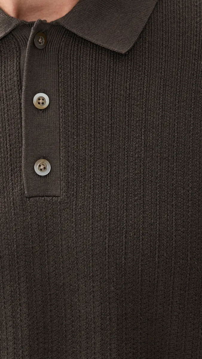 Madewell Textured Stitch Long Sleeve Polo | Thumbnail 6 Madewell Textured Stitch Long Sleeve Polo | Thumbnail 6