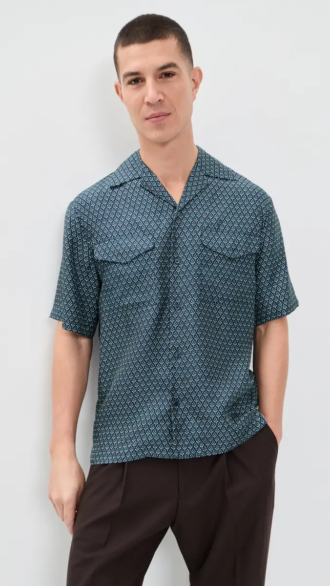 Simkhai Clarke Printed Silk Shirt | Thumbnail 2 Simkhai Clarke Printed Silk Shirt | Thumbnail 2