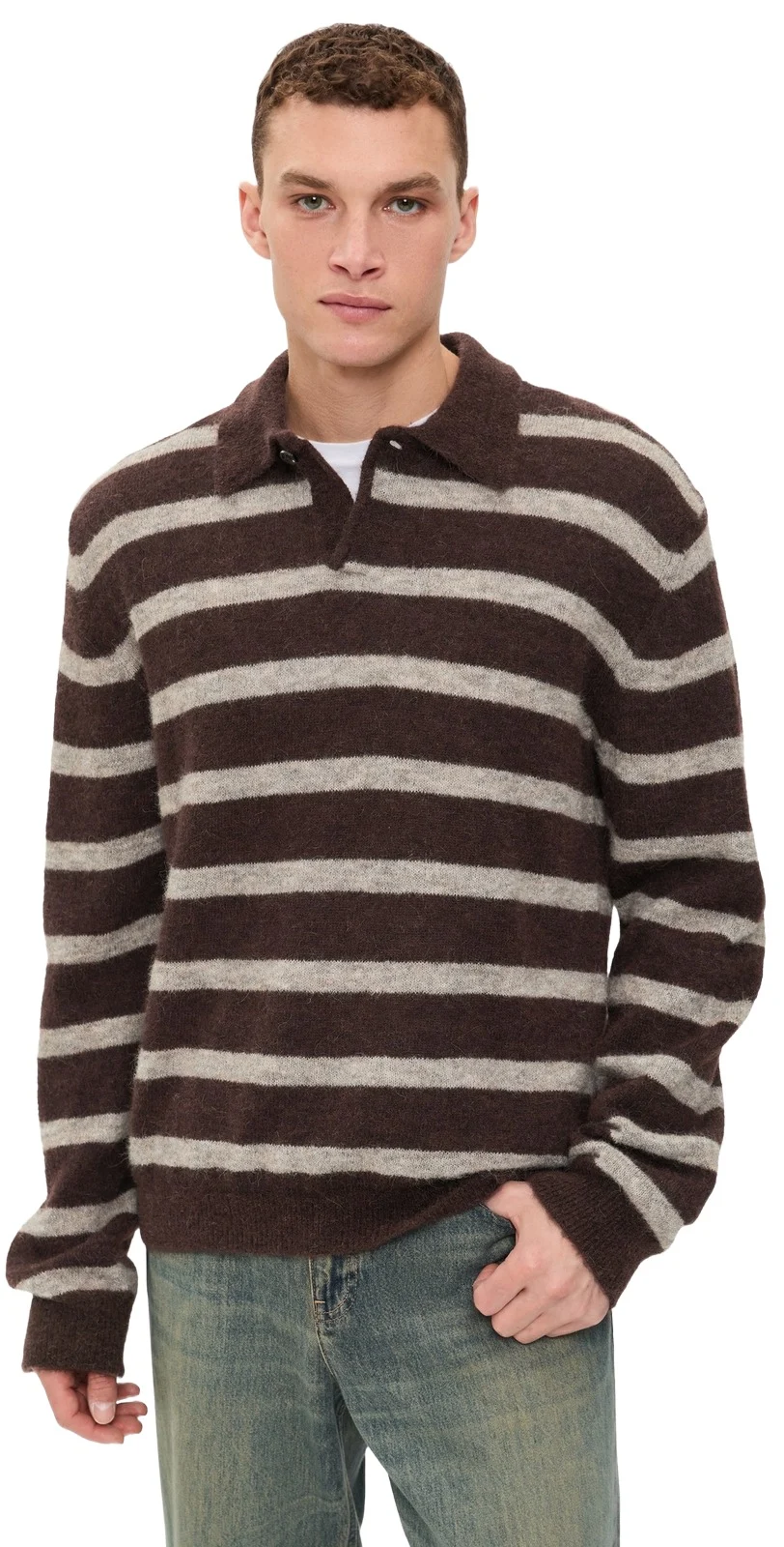 Norse Projects Gudme Baby Alpaca Stripe Polo