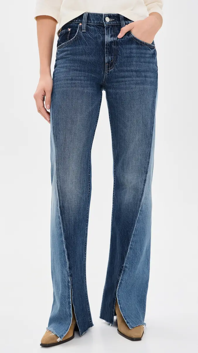 Mother Bookie Slit Twist Heel Fray Jeans | Thumbnail 2 Mother Bookie Slit Twist Heel Fray Jeans | Thumbnail 2