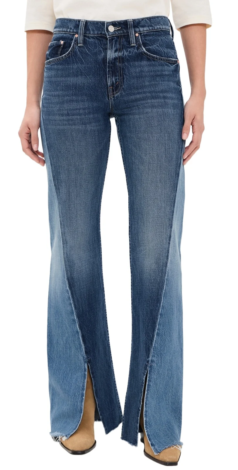 Bookie Slit Twist Heel Fray Jeans