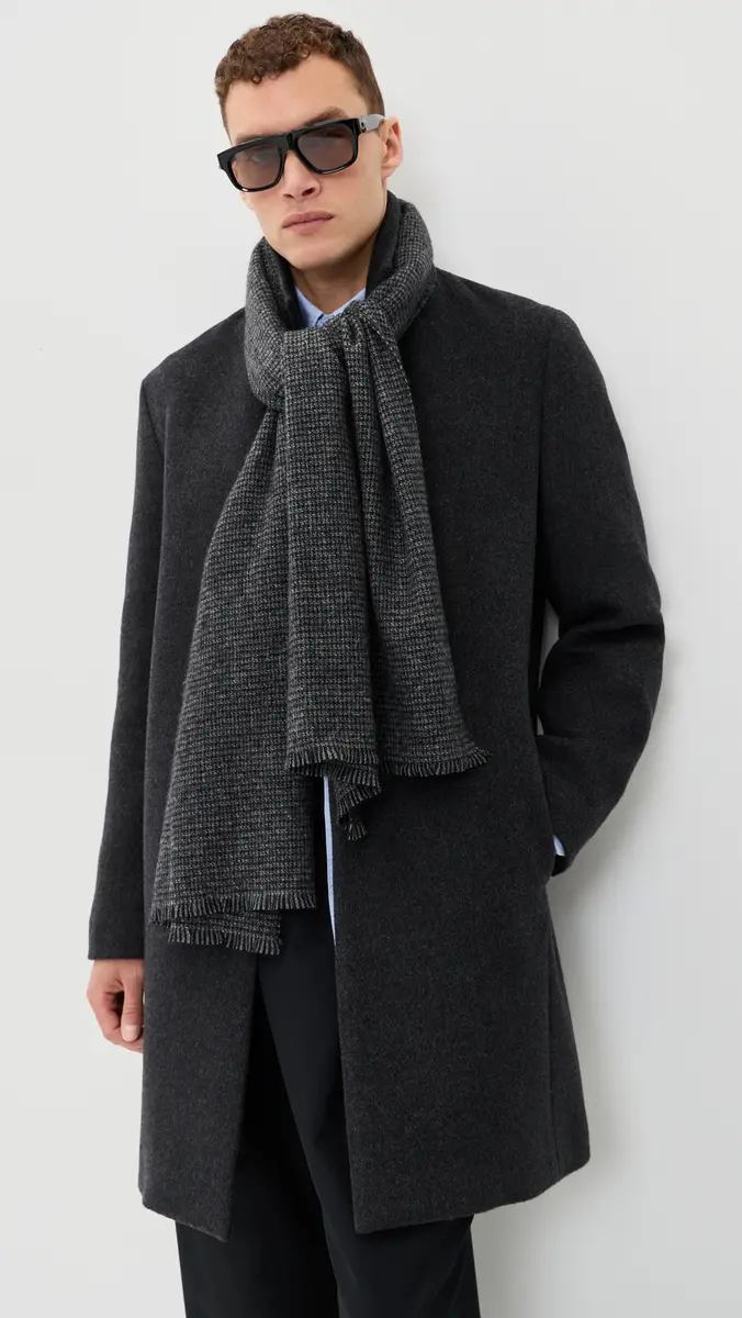Vince Marled Micro Houndstooth Scarf | Thumbnail 2 Vince Marled Micro Houndstooth Scarf | Thumbnail 2