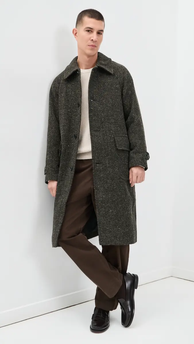 Madewell Flecked Herringbone Single Breasted Coat | Thumbnail 2 Madewell Flecked Herringbone Single Breasted Coat | Thumbnail 2