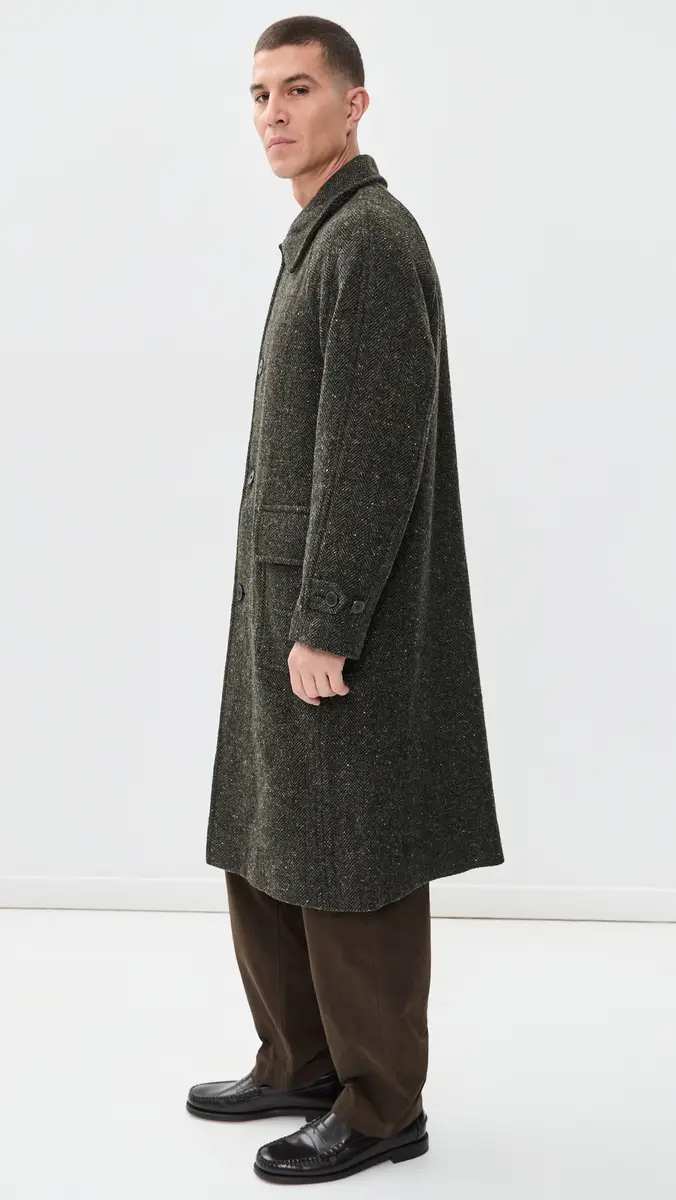Madewell Flecked Herringbone Single Breasted Coat | Thumbnail 4 Madewell Flecked Herringbone Single Breasted Coat | Thumbnail 4