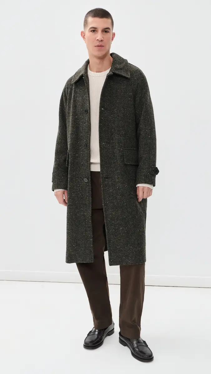 Madewell Flecked Herringbone Single Breasted Coat | Thumbnail 5 Madewell Flecked Herringbone Single Breasted Coat | Thumbnail 5