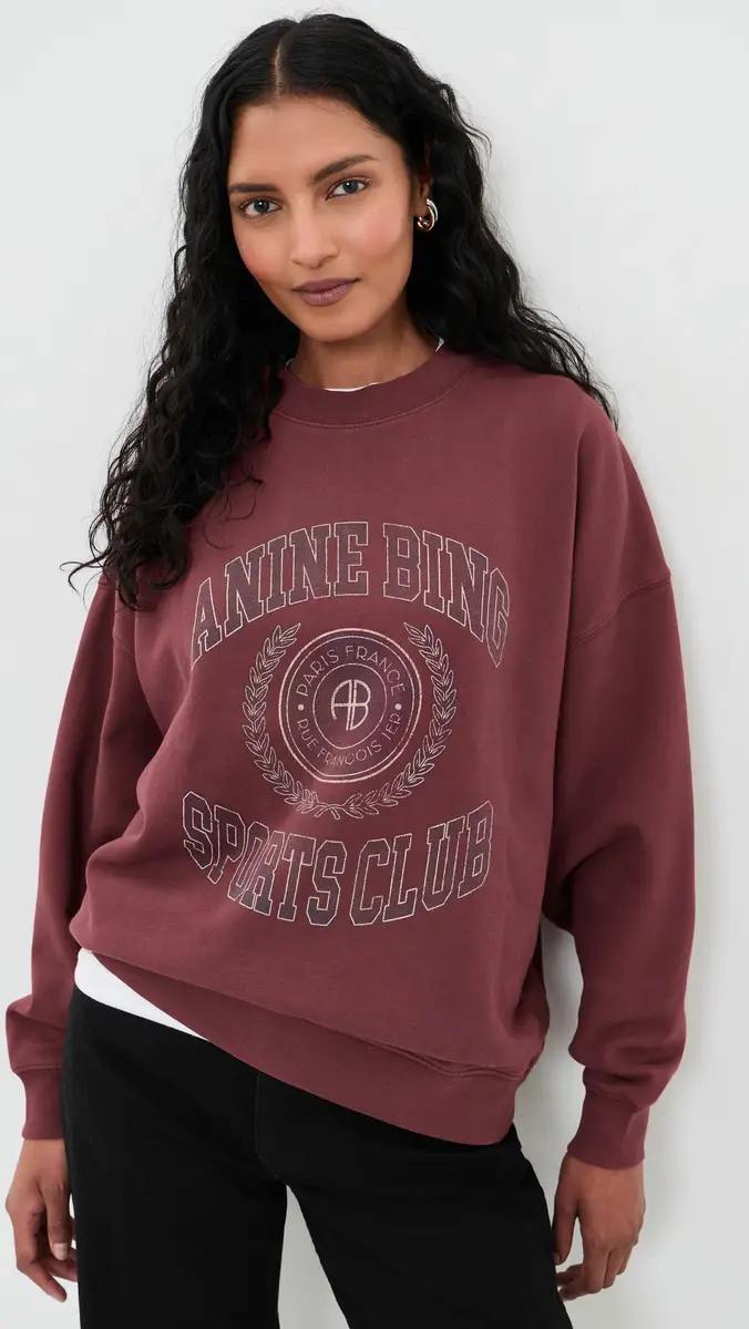 Anine Bing Miles Collegiate Sweatshirt | Thumbnail 2