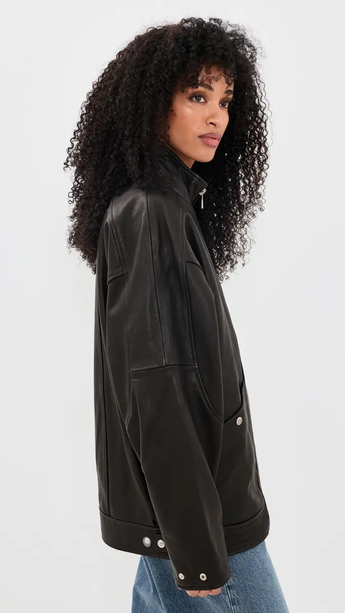 Anine Bing Sandy Lambskin Leather Jacket | Thumbnail 4 Anine Bing Sandy Lambskin Leather Jacket | Thumbnail 4