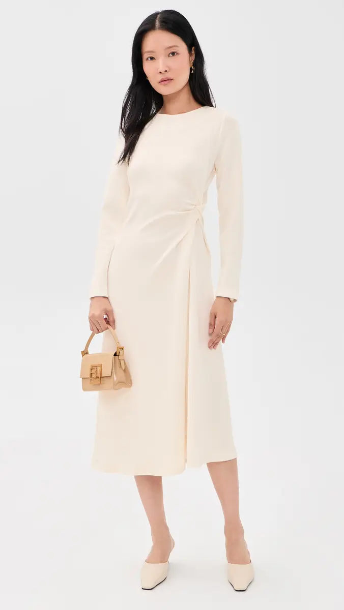 MEIMEIJ Ponte Midi Dress with Side Knot Detail | Thumbnail 5