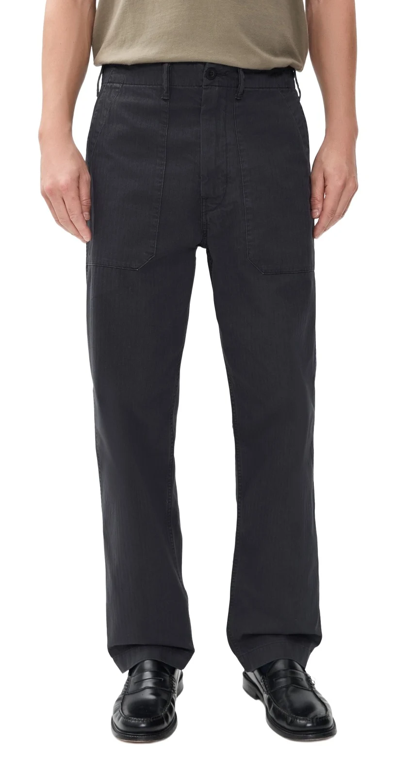 Herringbone Fatigue Loose Fit Pants Herringbone Fatigue Loose Fit Pants