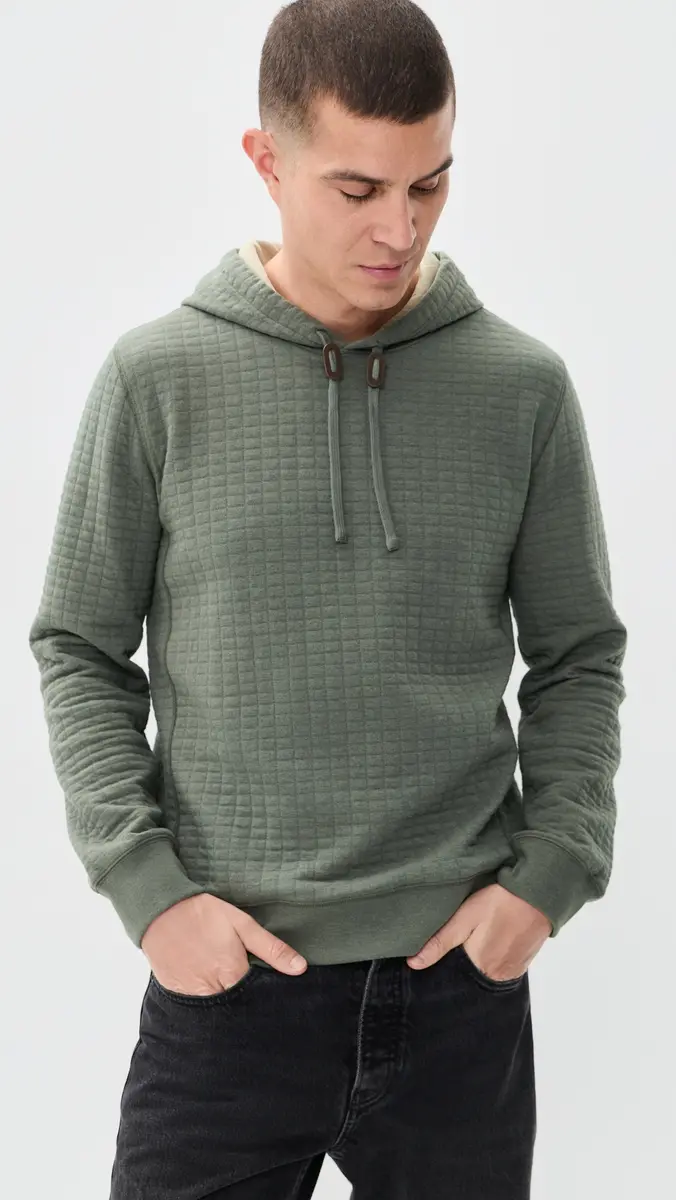 Billy Reid Box Quilt Hoodie Pullover | Thumbnail 2 Billy Reid Box Quilt Hoodie Pullover | Thumbnail 2