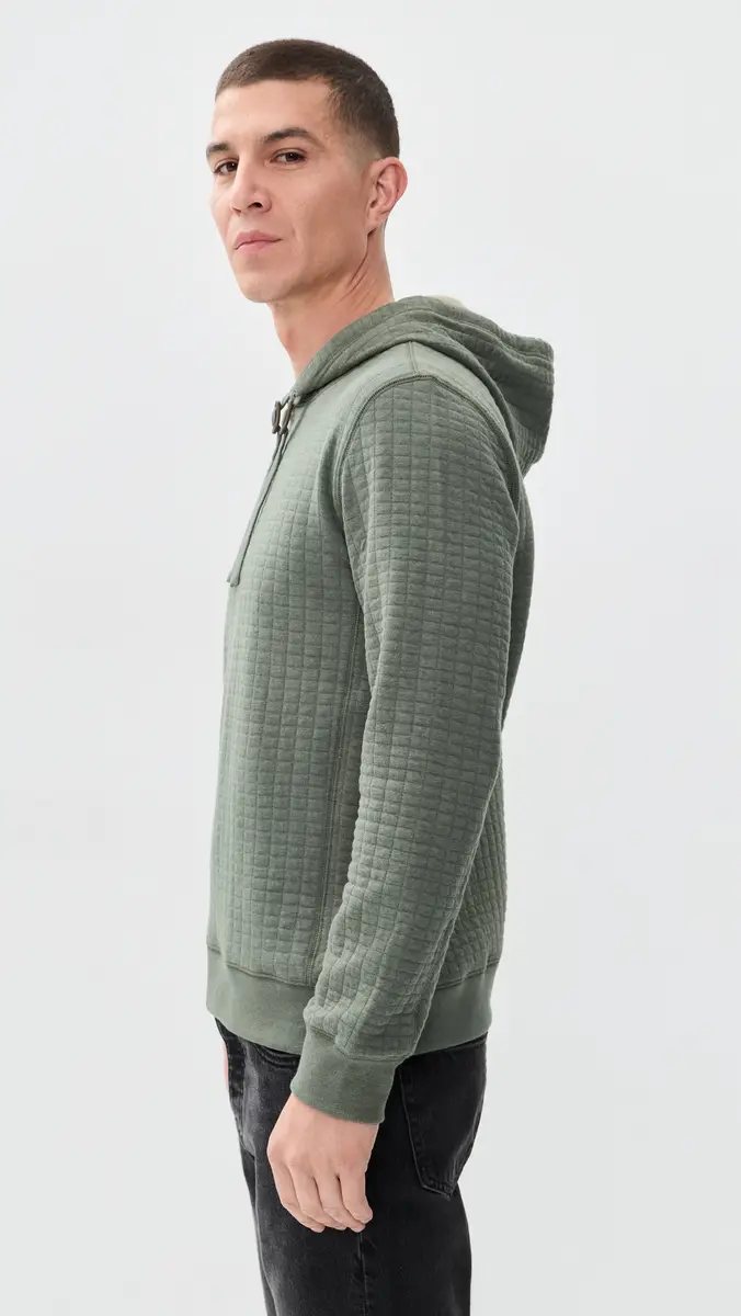Billy Reid Box Quilt Hoodie Pullover | Thumbnail 4 Billy Reid Box Quilt Hoodie Pullover | Thumbnail 4