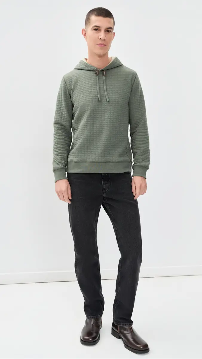 Billy Reid Box Quilt Hoodie Pullover | Thumbnail 5 Billy Reid Box Quilt Hoodie Pullover | Thumbnail 5