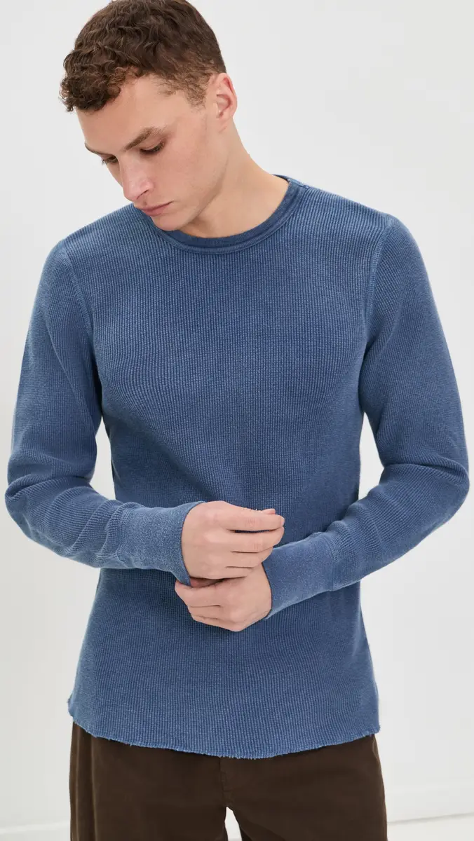 Aaron Levine Thermal Long Sleeve Waffle Tee | Thumbnail 2
