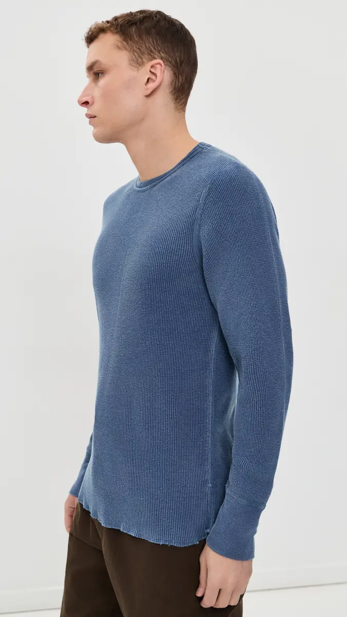 Aaron Levine Thermal Long Sleeve Waffle Tee | Thumbnail 4