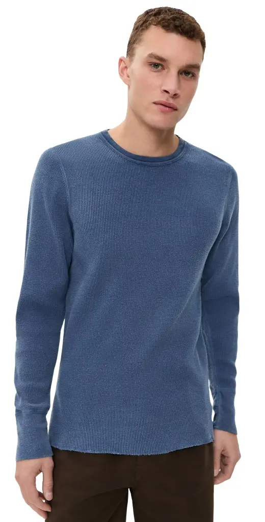 Aaron Levine Thermal Long Sleeve Waffle Tee