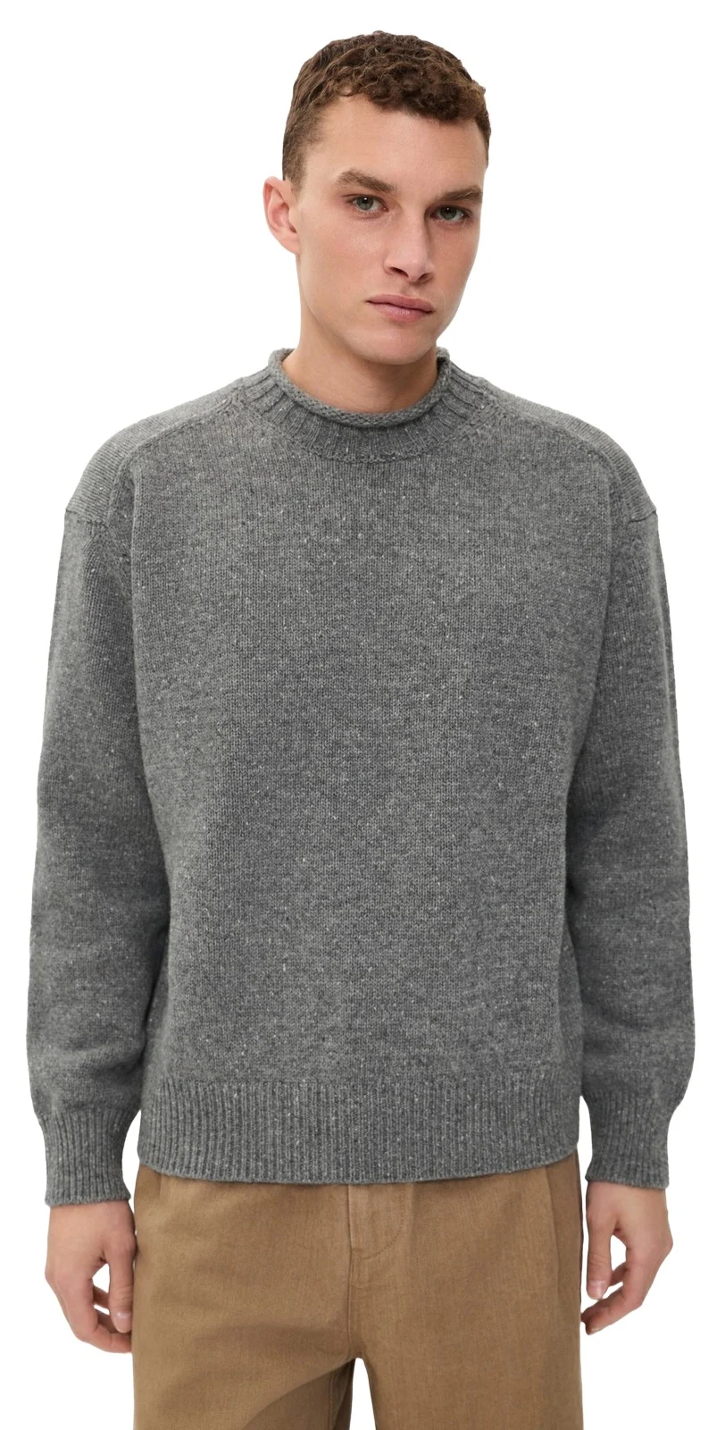 Aaron Levine Merino Roll Neck Sweater
