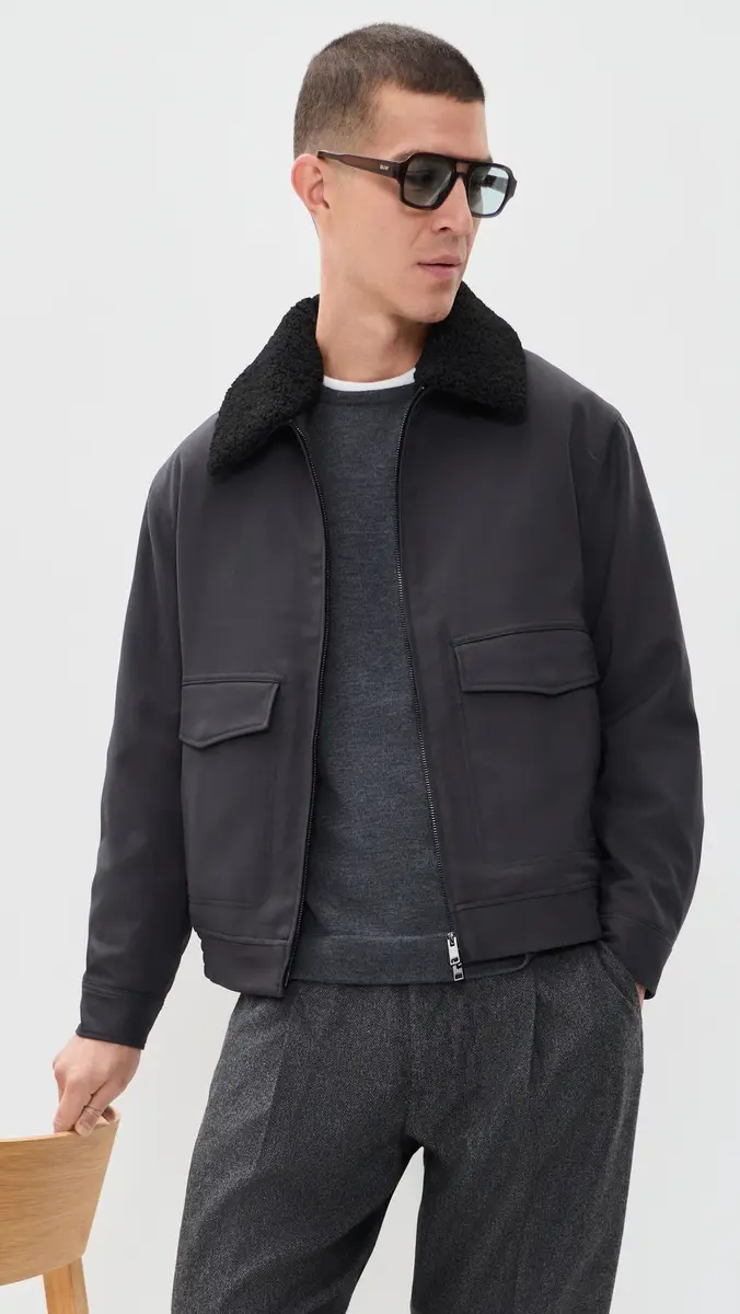 Theory Zip Aviator Jacket | Thumbnail 2