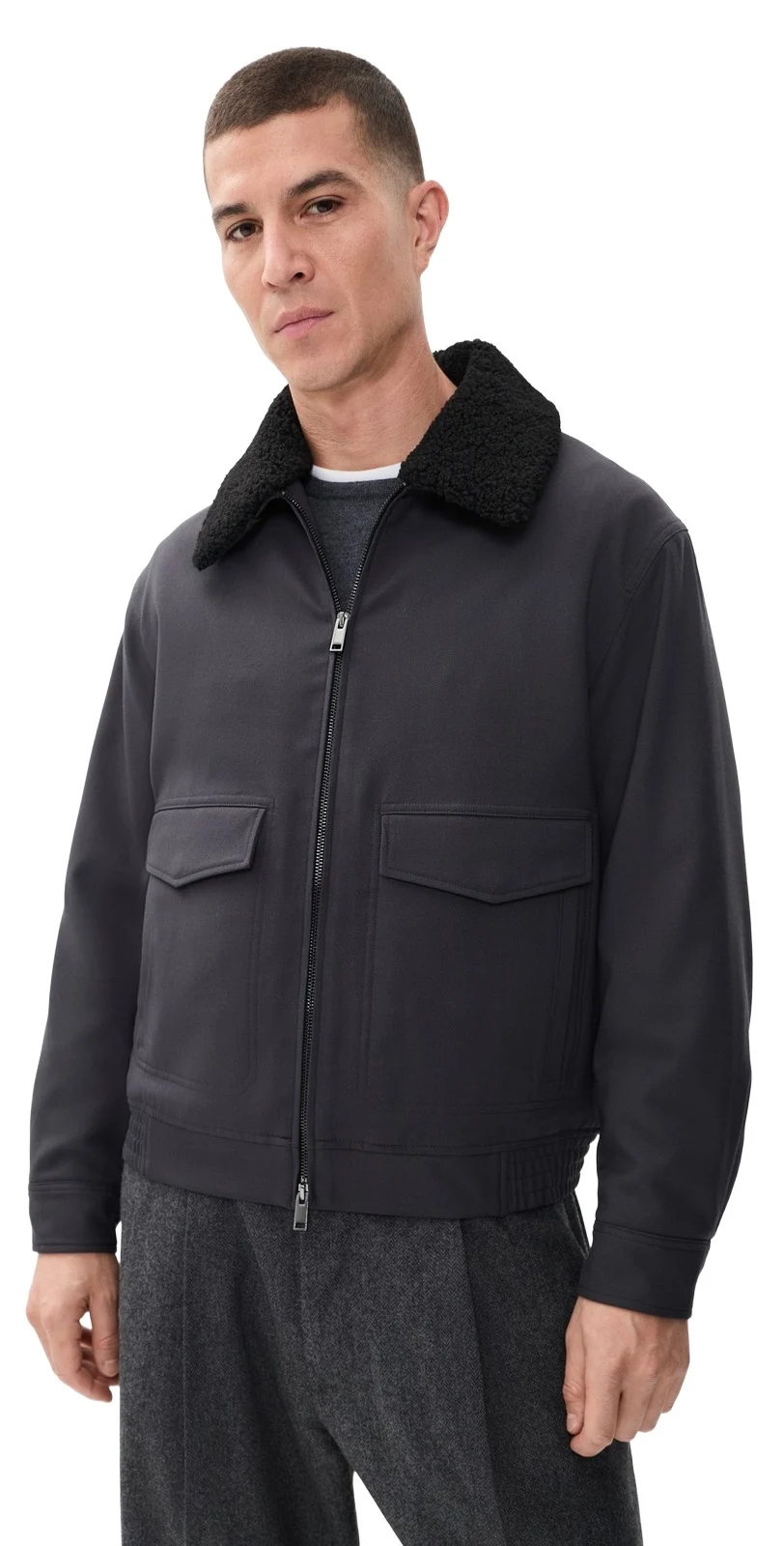 Zip Aviator Jacket