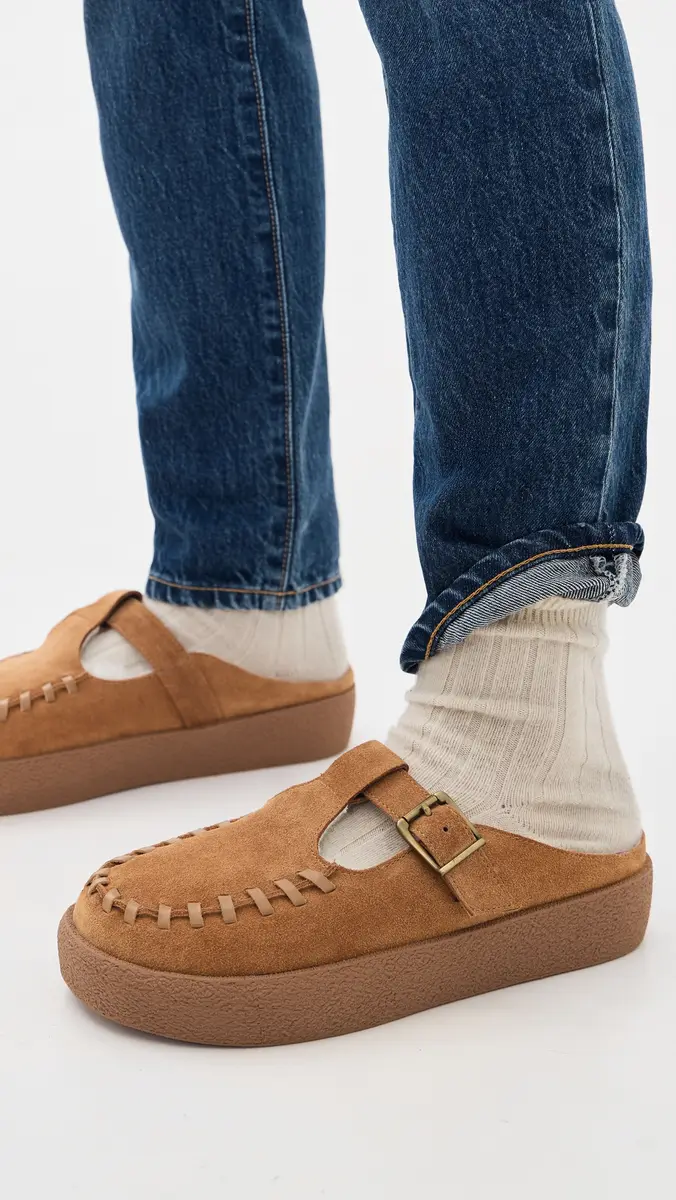 INTENTIONALLY BLANK Suede Faux Fur Text Message Mules | Thumbnail 3 INTENTIONALLY BLANK Suede Faux Fur Text Message Mules | Thumbnail 3