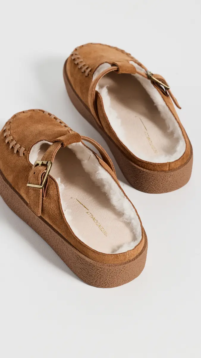 INTENTIONALLY BLANK Suede Faux Fur Text Message Mules | Thumbnail 4 INTENTIONALLY BLANK Suede Faux Fur Text Message Mules | Thumbnail 4