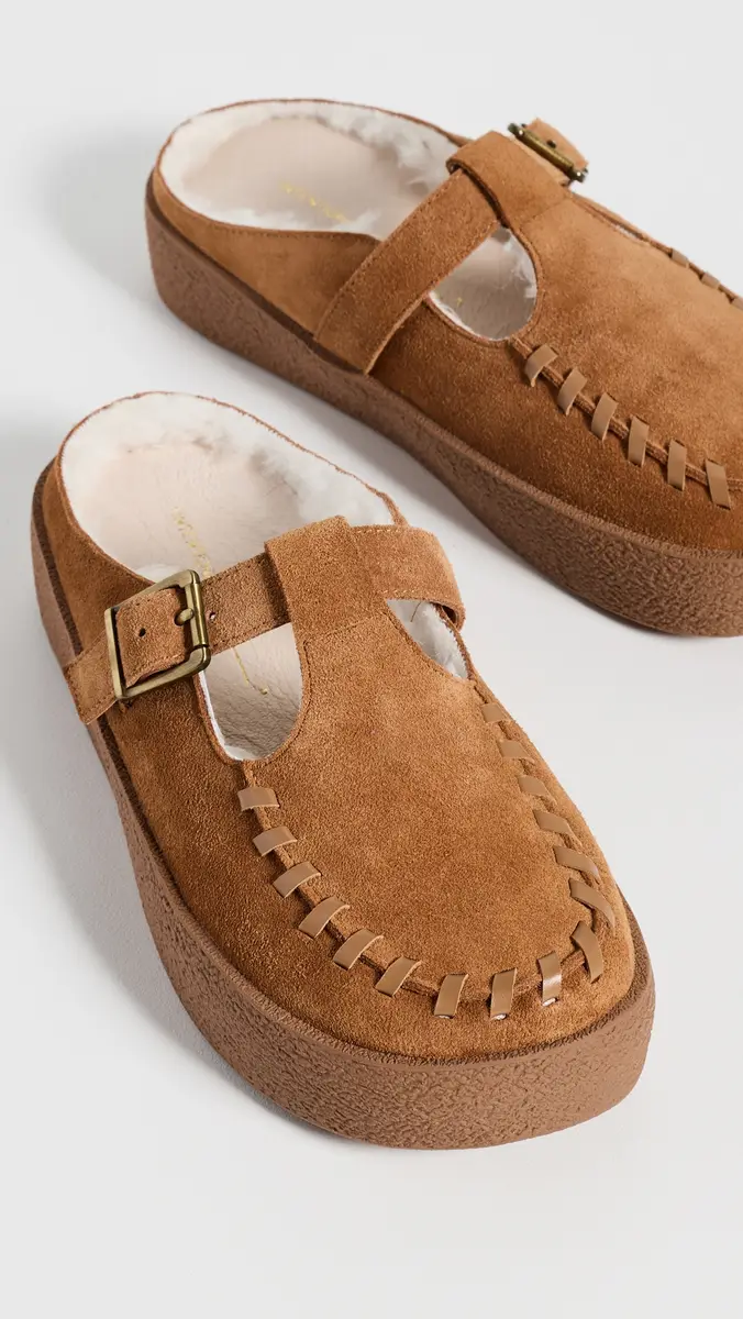INTENTIONALLY BLANK Suede Faux Fur Text Message Mules | Thumbnail 5 INTENTIONALLY BLANK Suede Faux Fur Text Message Mules | Thumbnail 5