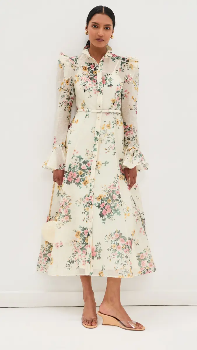 LEO LIN Katrina Butterfly Sleeve Midi Dress | Thumbnail 2