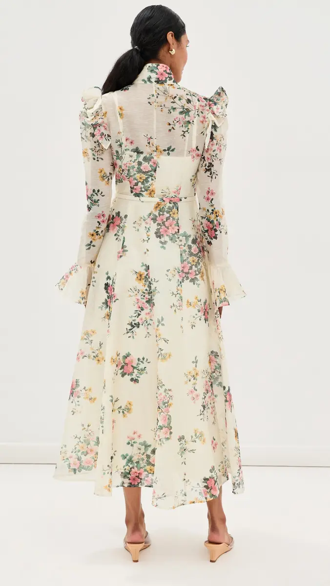 LEO LIN Katrina Butterfly Sleeve Midi Dress | Thumbnail 3