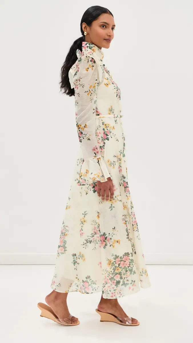 LEO LIN Katrina Butterfly Sleeve Midi Dress | Thumbnail 4
