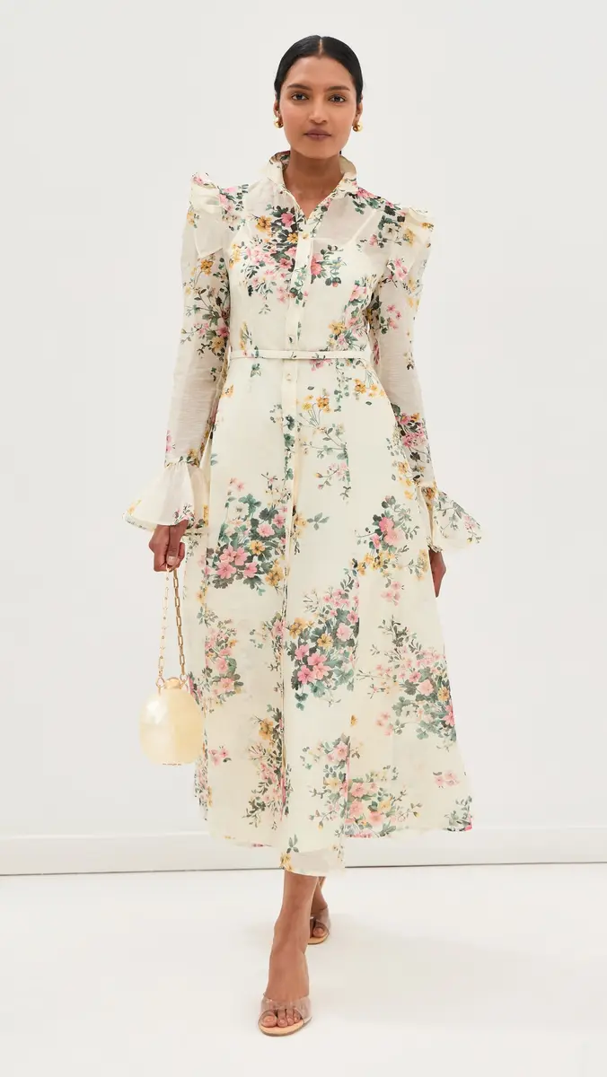 LEO LIN Katrina Butterfly Sleeve Midi Dress | Thumbnail 5
